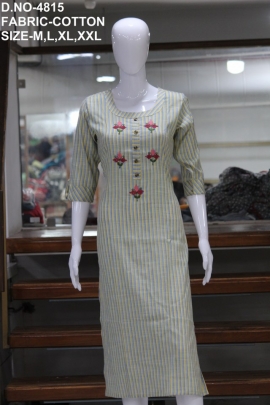 letest casual cotton embroidered kurti