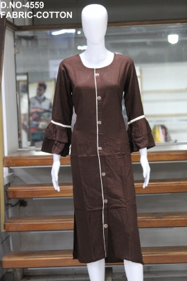 letest casual cotton plain  kurti