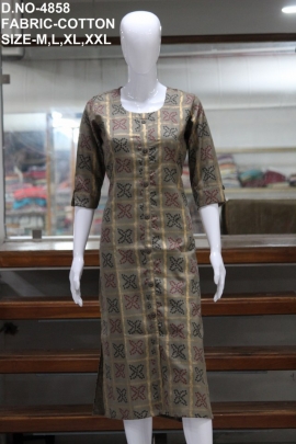 letest casual cotton printed kurti in surat