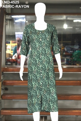 letest casual rayon printed  kurti