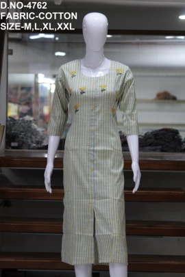 letest cotton hand work lining kurti