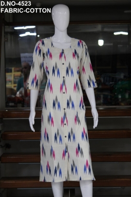 letest cotton printed kurti