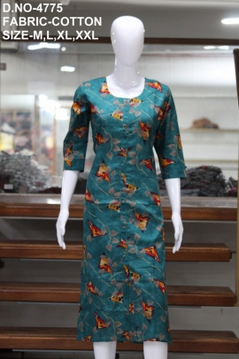 letest cotton printed kurti