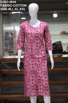 letest cotton printed low range kurti