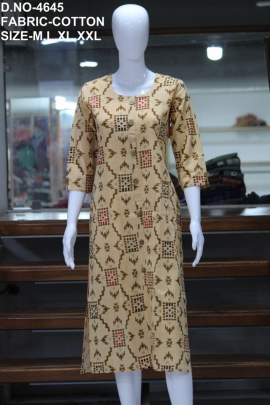 letest cotton printed low range kurti