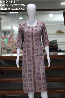 letest cotton printed low range kurti