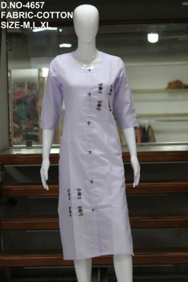 letest cotton work kurti