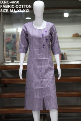 letest cotton work kurti