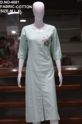 letest cotton work kurti