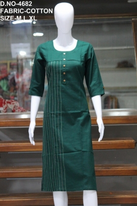 letest cotton work kurti