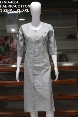 letest cotton work kurti