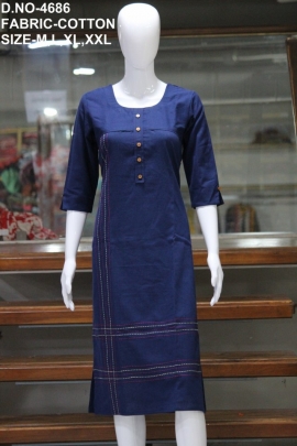 letest cotton work kurti