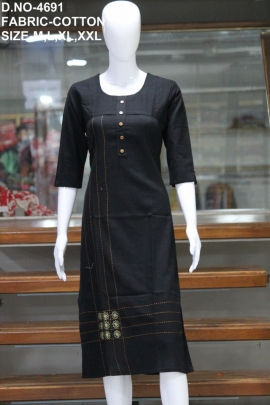 letest cotton work kurti