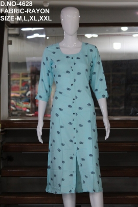 letest fancy rayon 14kg kurti