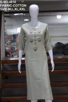 letest formal cotton embroidery work kurti