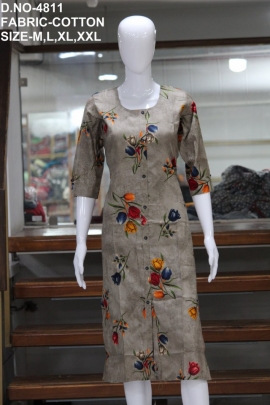 letest formal cotton printed kurti