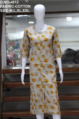 letest formal cotton printed kurti