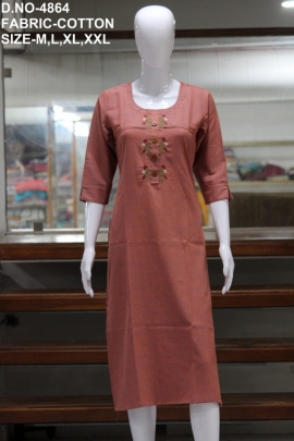 letest formal cotton work kurti