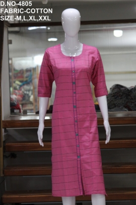 letest formal cotton work pink color kurti