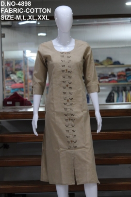 letest formal heavy cotton with hand work kurti