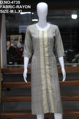 letest rayon printed kurti