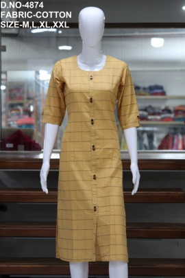 new casual cotton printed kurti