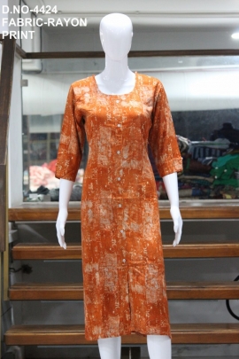 new casual reyon printed  kurtis in surat