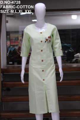 new cotton kurti with hand work 