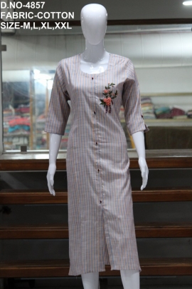 new formal cotton hand work kurti